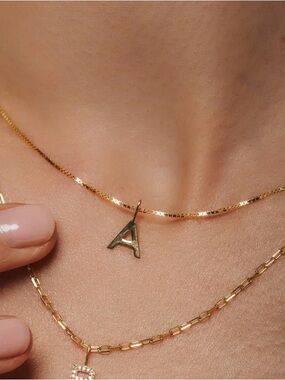Gold Letter ‘A’ Pendant Necklace Charm